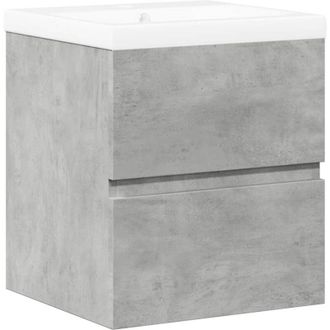 vidaXL Set Muebles De Ba&ntilde;o 2 Piezas Madera Contrachapada Gris Hormig&oacute;n Vidaxl