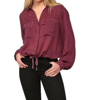 Maven West Drawstring Cargo Shirt In Port