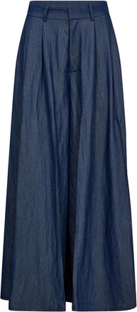 Co'Couture Wide Broeken - Dames - Wijde Broeken - Blauw - M - Rayon - Broeken