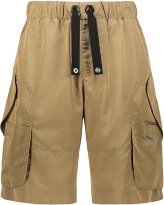Versace Bermuda Shorts met Trekkoord - Heren - Korte Broeken - Beige - L - Katoen - Korte Broeken