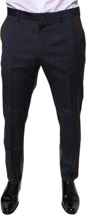 Dolce & Gabbana Mens Black Cotton Wool Formal Dress Pants Virgin