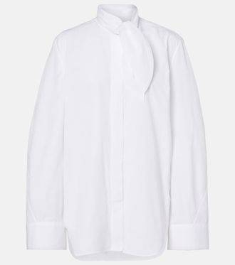 Givenchy Tie-neck cotton shirt