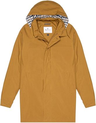 Aquascutum Mens Active Rlg Packable Trench Brown Parka Jacket - Size X-Large