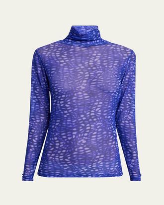 Dries Van Noten Hoyser Printed Turtleneck