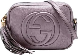 Gucci Pre-owned Cross Body Bags, female, Purple, Size: ONE SIZE Pre-owned Soho Disco Crossbody Bag