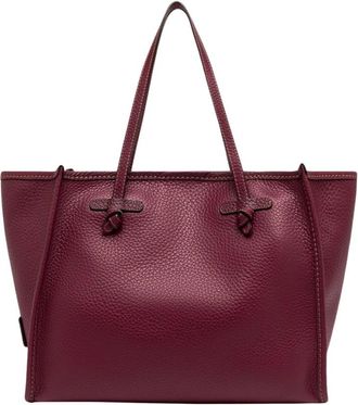 Gianni Chiarini Marcella Gekornerde Leren Shopper - Dames - Shoppers - Rood - ONE Size - Leer - Tassen