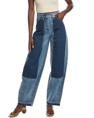 Co Co Denim Patchwork Straight Leg Pant