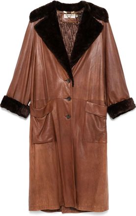 A.N.G.E.L.O. Vintage Cult Cappotto in pelle Pre-owned anni 1980 - Marrone