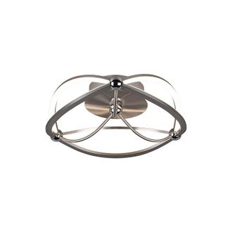 Trio Plafoniera Led Soffitto Interno Ellissi Acciaio 41 cm Charivari gd Trio gd Trio