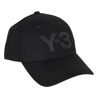 Yohji Yamamoto Logo Cap - Heren - Petten - Zwart - ONE Size - Katoen - Accessoires