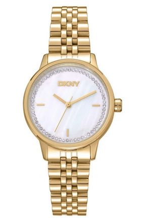 DKNY L 086 Bracelet Watch in White Mop at Nordstrom