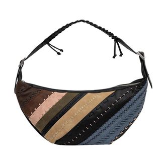 Desigual Tassen, Dames, Zwart, ONE Size, Leer, Quebec Whipstitch Pat Tote