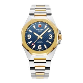 Swiss Alpine Military Mens Watch 42 mm Avenger Silver 7005.1145 - unisex - Swiss Alpine Military - Watches - Blue - ONE SIZE - Accessories