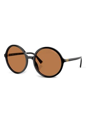 Miu Miu Eyewear Zonnebril met rond montuur - Zwart