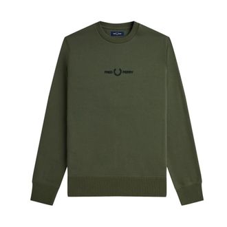Fred Perry Uomo, Felpe, Verde, XL, new