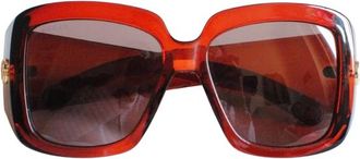Gucci Red Oversized Sunglasses