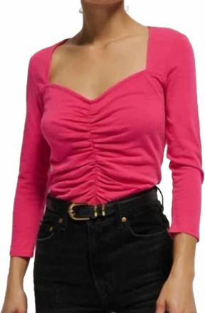 Nation Ltd Mikaela Top In Pink Flambe