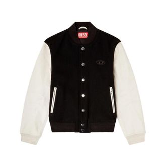 Diesel L-Arry-Wrd - Heren - Bomber jackets - Zwart - L - Katoen - Jassen