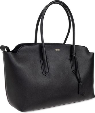 Tom Ford Womens Tote Alexander Large Black Calfskin Shoulder Bags
