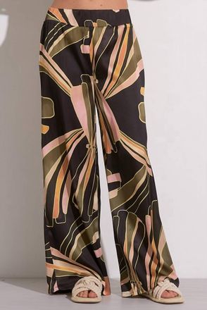 Elan Simi Printed Pants In Black Manila