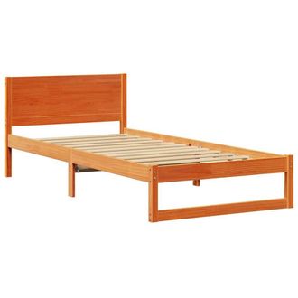 Berkfield Home Bed Frame Wax brown Solid wood 80 x 200 cm Durable Bed Frame