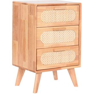 Esprit Cassettiera Home ESPRIT Naturale Metallo Legno dalbero della gomma 40 x 30 x 63 cm