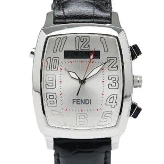 Fendi Pre-owned Watches, male, Gray, Size: ONE SIZE Pre-owned Grand Tonneau Stainless Steel Watch