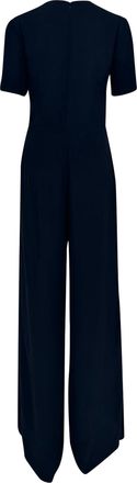 Staud Staud Gabriella Wide Leg Jumpsuit in Black Viscose