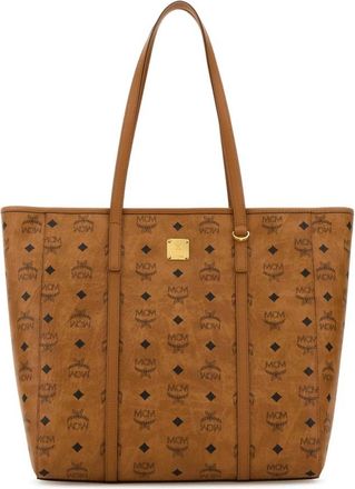 MCM Toni Canvas Winkel Tas - Dames - Shoppers - Bruin - ONE Size - Tassen