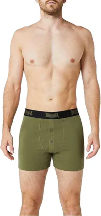 Lonsdale Boxershorts voor heren (Set van 2) (Zwart/Kaki)
