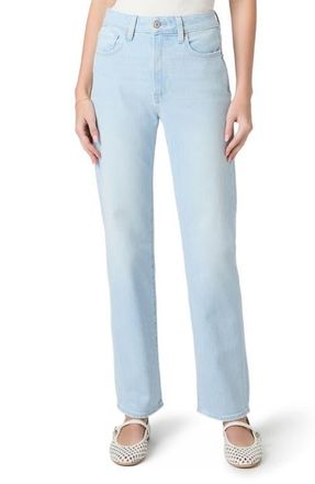 Paige Stevie High Waist Straight Leg Jeans in Fleur De Mer at Nordstrom, Size 32