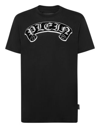 Philipp Plein T-shirt Round Neck SS Stones Gothic Plein with Crystals