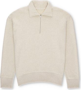 Fortela Idaho Cotton 3/4 Zip Sweatshirt in Ecru at Nordstrom, Size Medium Eu