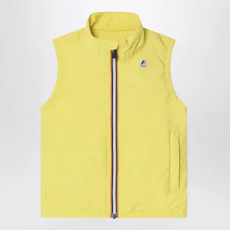 K-Way Gilet giallo in nylon impermeabile