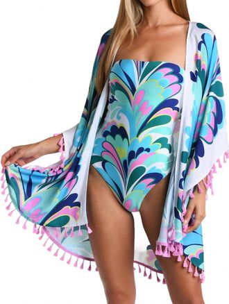 Sunshine 79 Far Out Short Kimono Swim Cover Up In Multi