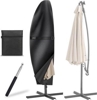 OEM Funda Para Sombrilla - Protecci&oacute;n Para Sombrilla - Protege Muebles De Exterior - Con M&aacute;stil Telesc&oacute;pico - 265 Cm De Alto - Negra