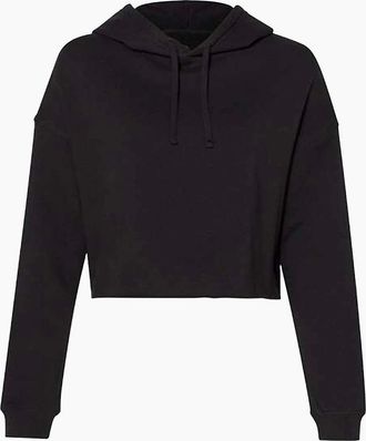Miso Womens Cropped Hoodie - Black - Size: 10
