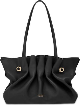 Ferragamo Borsa a spalla Soft media - Nero