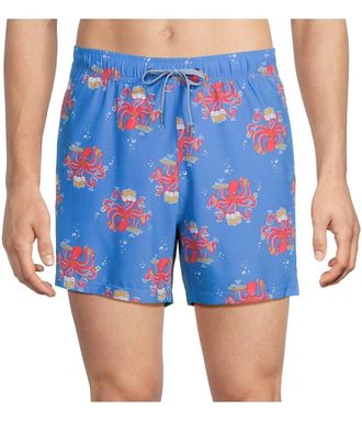 Saxx Mens Oh Buoy Octopus Bartender Swim Shorts In Blue