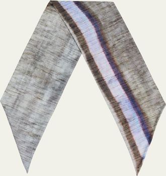Giorgio Armani Mens Cotton Stripe Neck Scarf