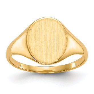 Diamond2Deal 14k Yellow Gold Closed Back Signet Ring