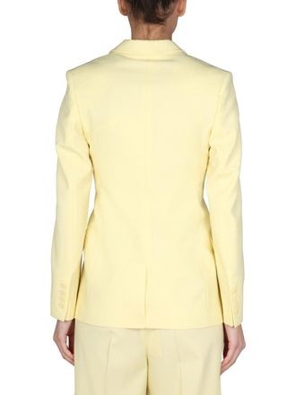 Stella McCartney Double-Breasted Wool Blazer - Yellow