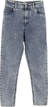 Miu Miu Light Wash Boyfriend Jeans in Grey in Blue Cotton