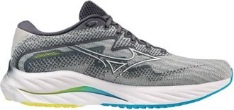 Mizuno Mens Wave Rider 27 Shoes In Pearl Blue/white