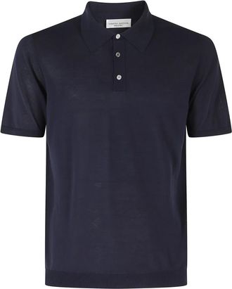 Roberto Collina Polo MC - Heren - Polos - Blauw - XL - Katoen - Tops