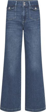 Mos Mosh Wide Jeans - Dames - Loose Fit Jeans - Blauw - W28 - Jeans