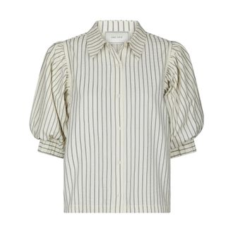 Neo Noir Etta Slim Stripe Shirt - female - Neo Noir - Shirts - White - XL - Blouses & Shirts