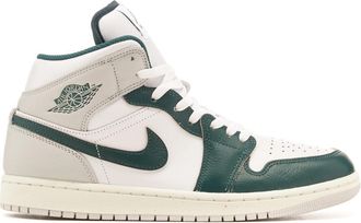 Nike Jordan Nike Air 1 Mid Mens Lucky Green DQ8426 301, Black/Lucky Green-white, 10 UK