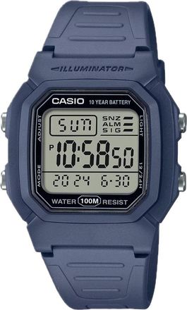 Casio Mens Water-Resistant Digital Watch with Blue Strap - W-800H-2AVCF