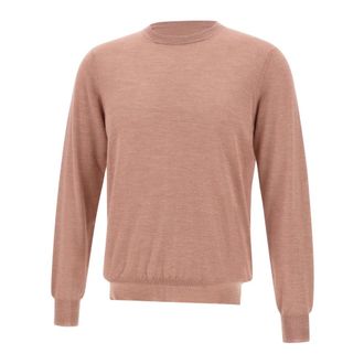 FILIPPO DE LAURENTIIS Round-neck Knitwear, male, Pink, Size: 3XL Crewneck Sweater